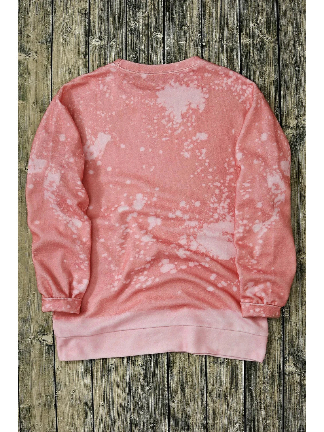 Women Letter Graphic Long Sleeve Dusty Pink Colored Sweatshirt
