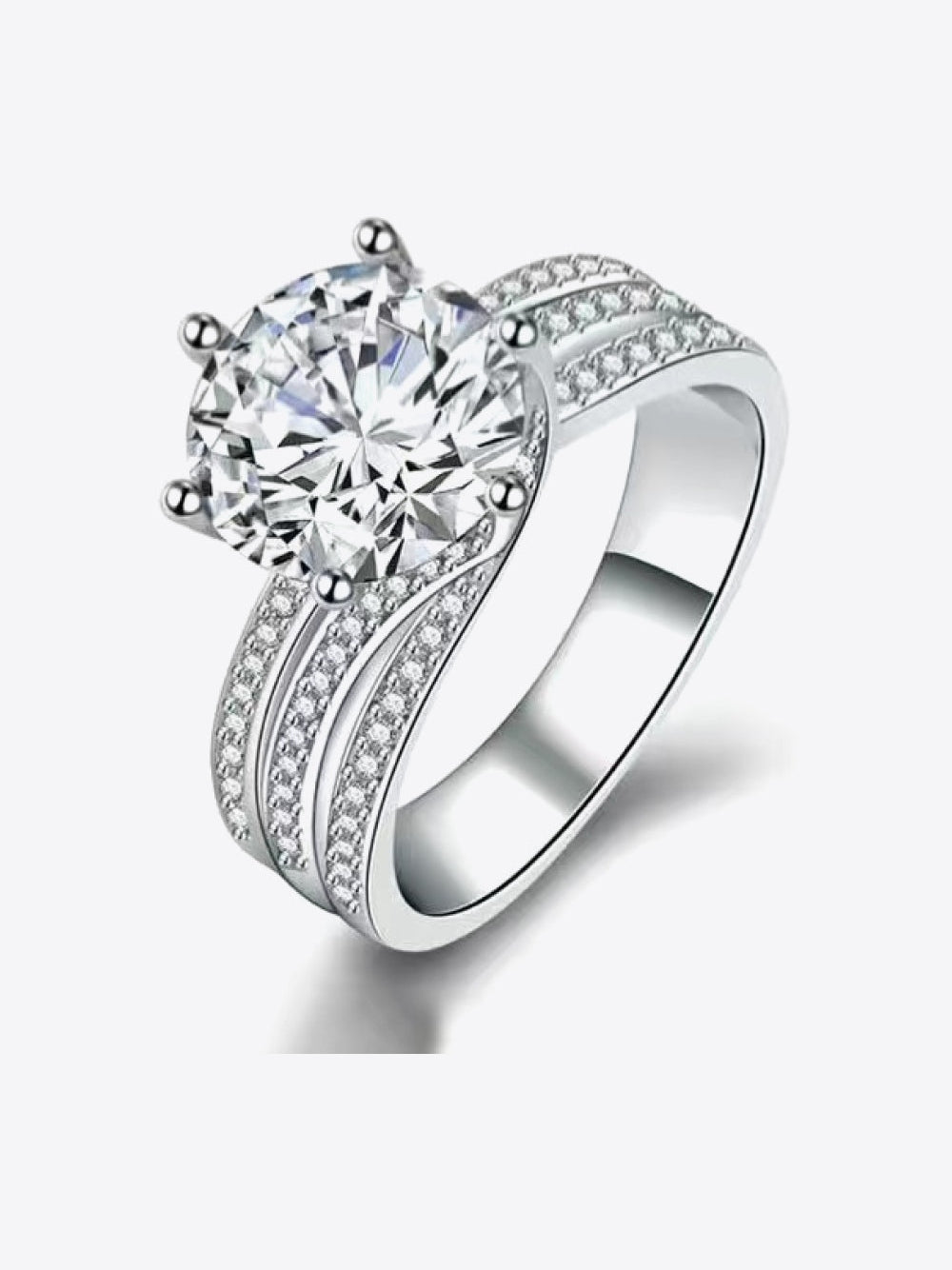 Adored 3 Carat Moissanite Three-Layer Ring