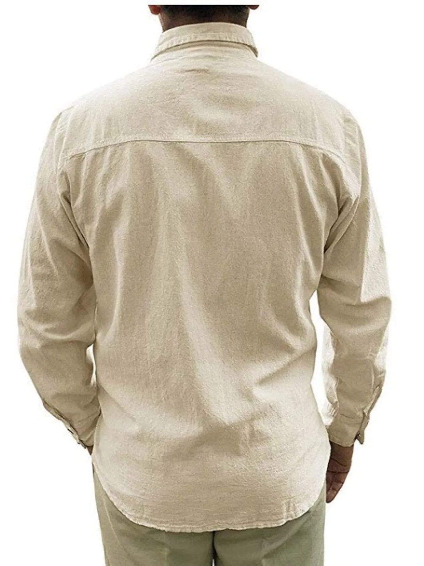 Men's Plus Size Button Up Long Sleeve Shirt Trendsi