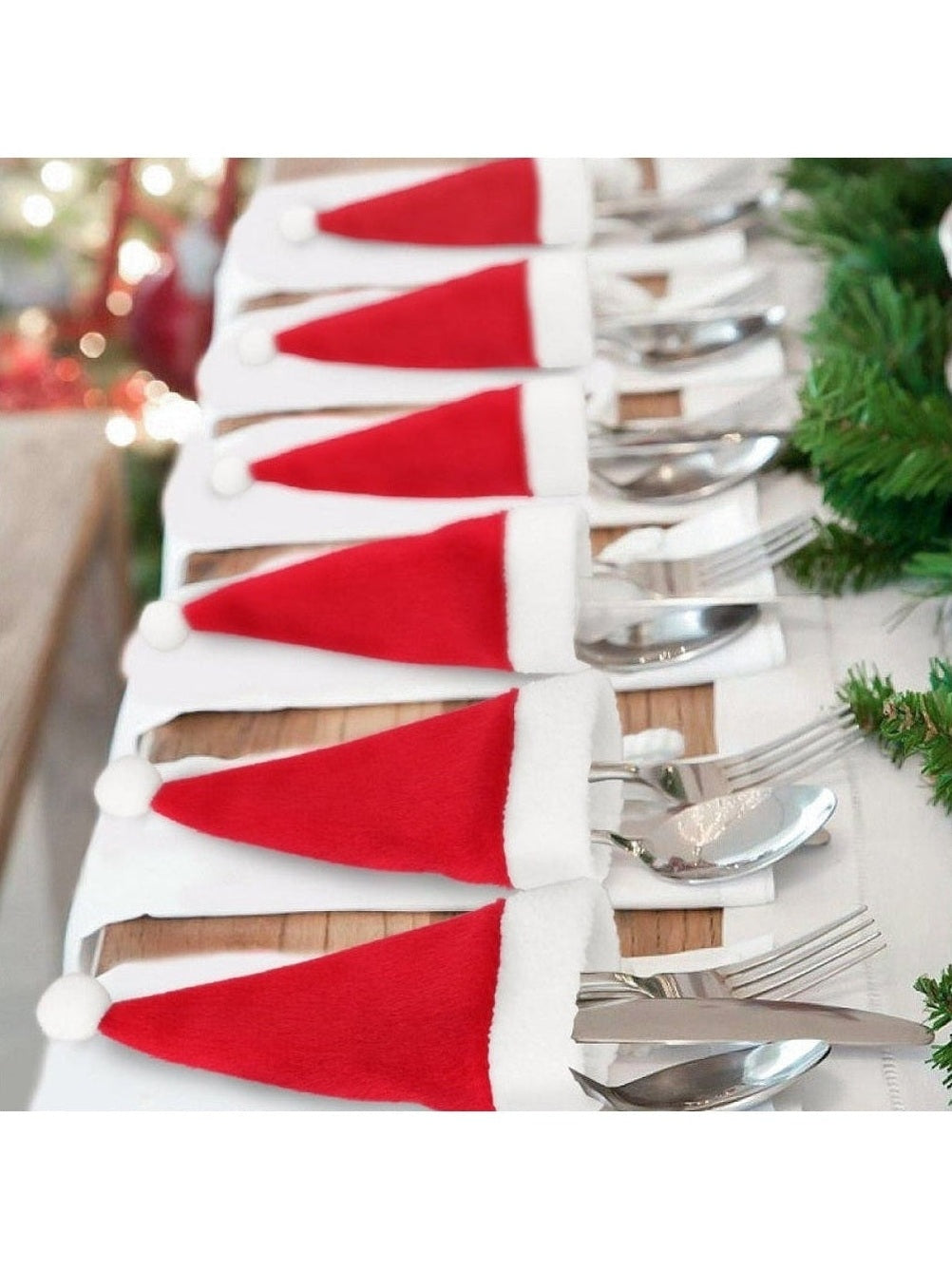 20-Piece Christmas Hat Cutlery Holders NicholesGifts