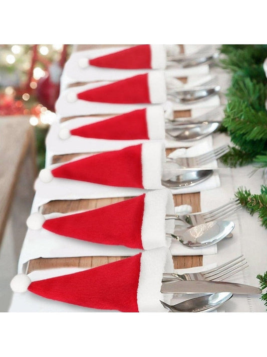 20-Piece Christmas Hat Cutlery Holders NicholesGifts