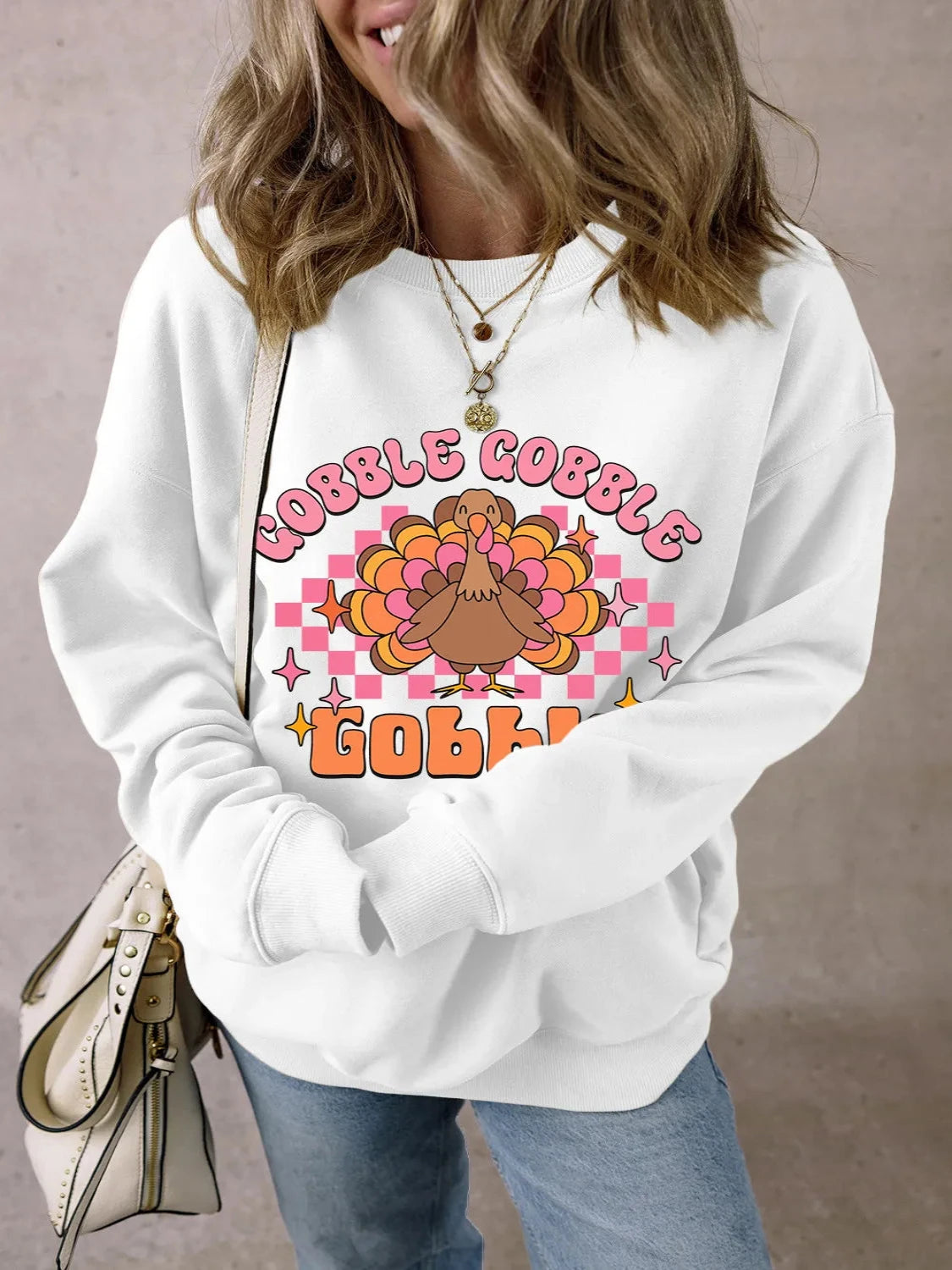Graphic Dropped Shoulder Long Sleeve Sweatshirt NicholesGifts