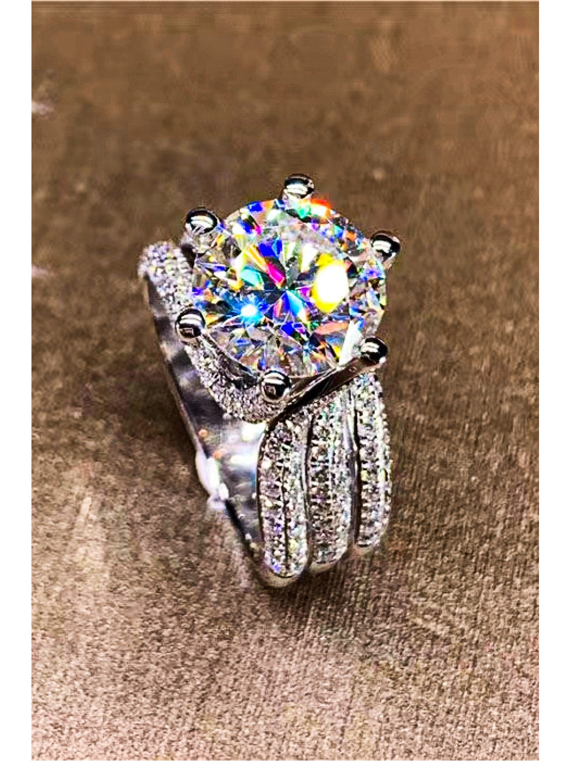 Adored 3 Carat Moissanite Three-Layer Ring