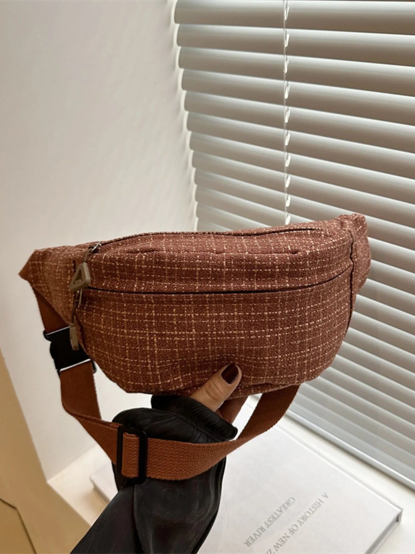 Plaid Pattern Crossbody Bag Trendsi