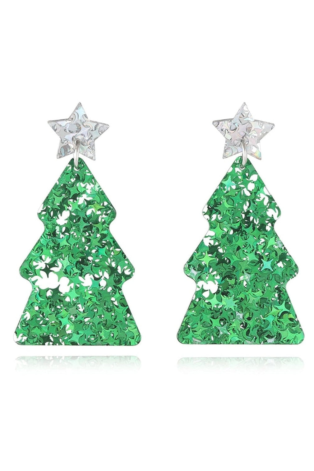 Women Christmas Tree Acrylic Earrings NicholesGifts