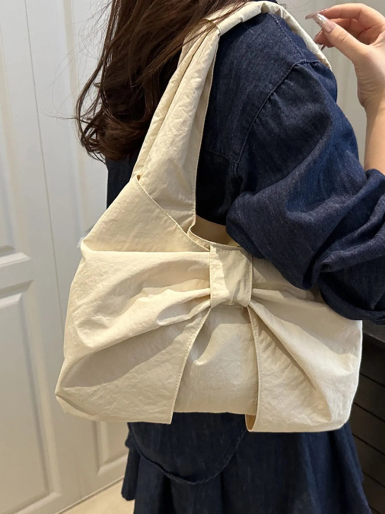 Ruched Bow Shoulder Bag Trendsi