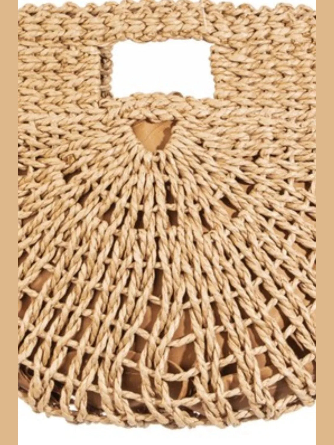 Fame Braided Semi Circle Tote Bag nicholesgifts