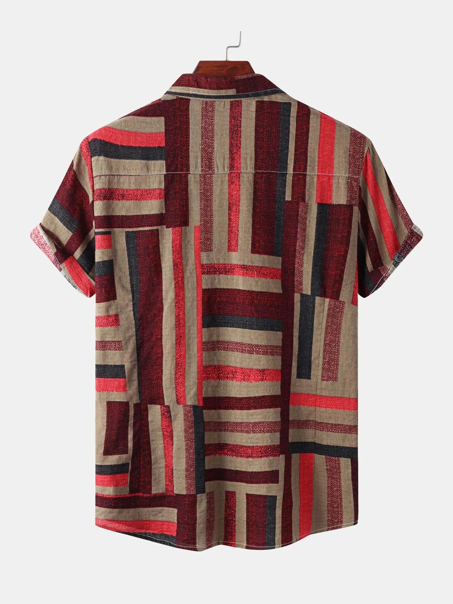 Men's Plus Size Short Sleeve Button-Down Casual Shirt NicholesGifts