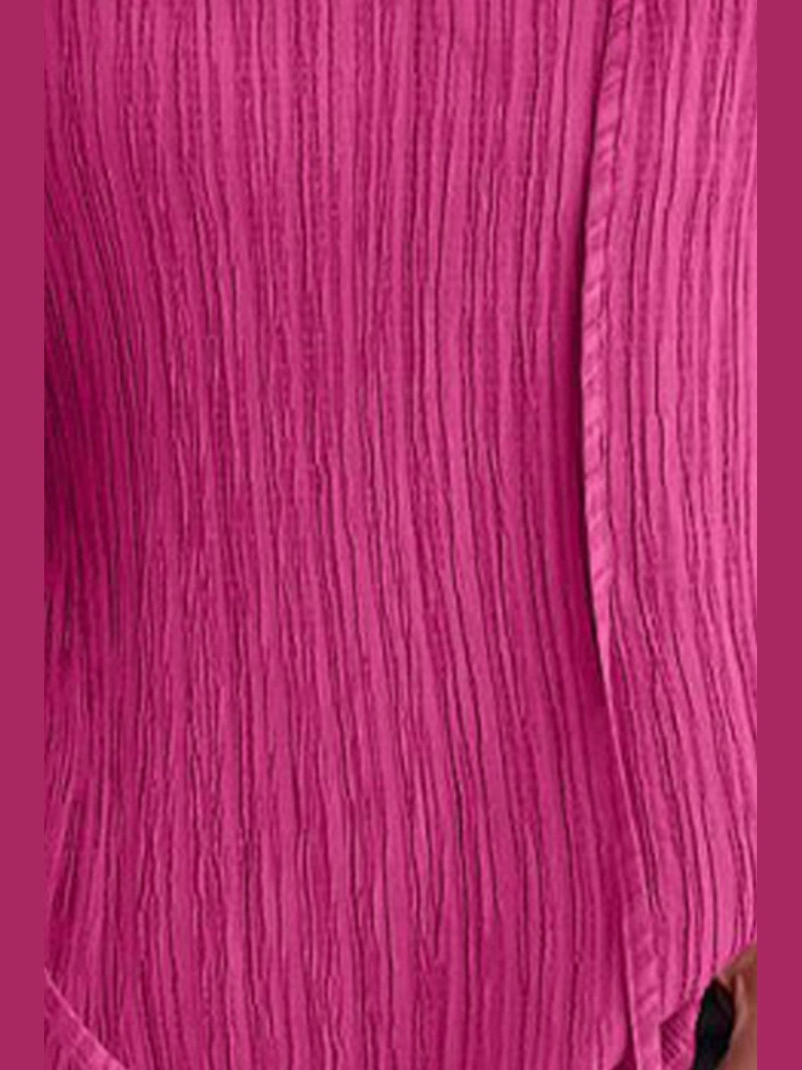 Women Ruffled Tie Neck Cap Sleeve Blouse