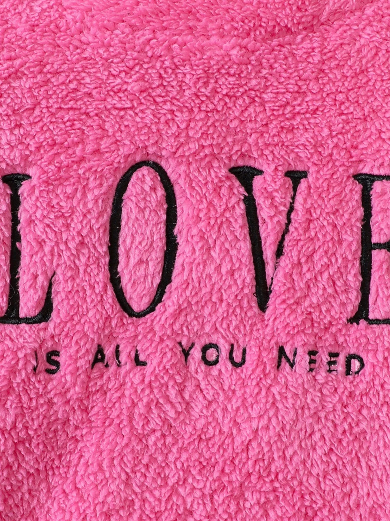 Children's Love Round Neck Fuzzy Sweatshirt Trendsi