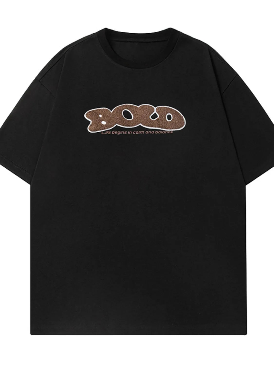 Men's Plus Size Round Neck Half Sleeve T-Shirt Trendsi