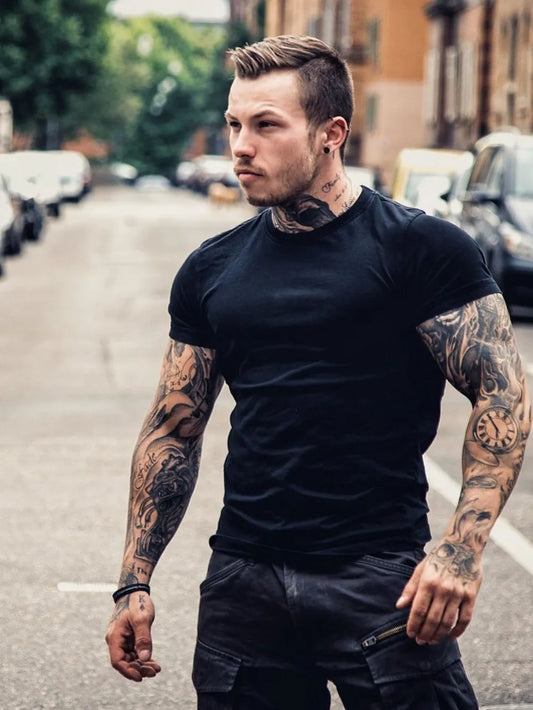 Men's Plus Size Round Neck Short Sleeve T-Shirt NicholesGifts