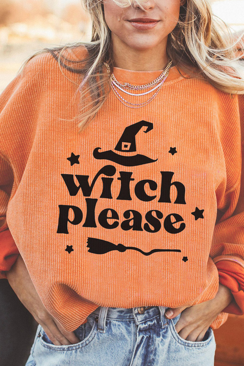 WITCH PLEASE Graphic Dropped Shoulder Sweatshirt NicholesGifts