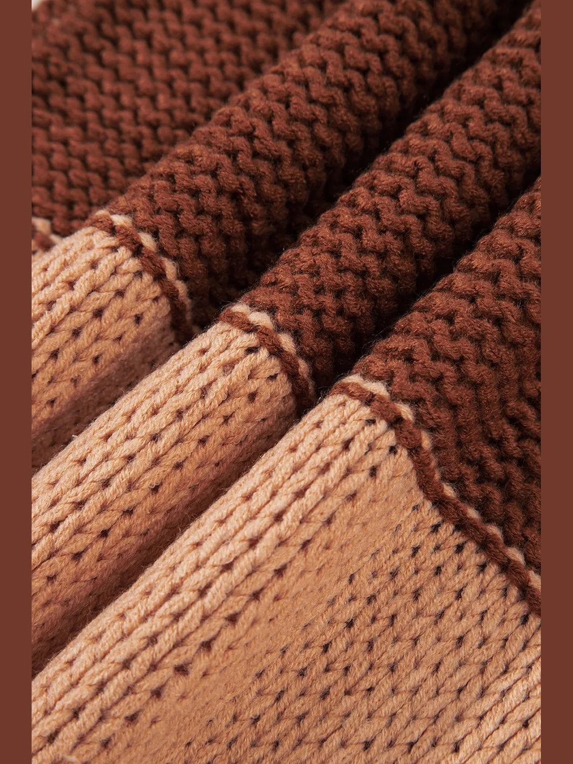 Colorblock Striped Round Neck Sweater