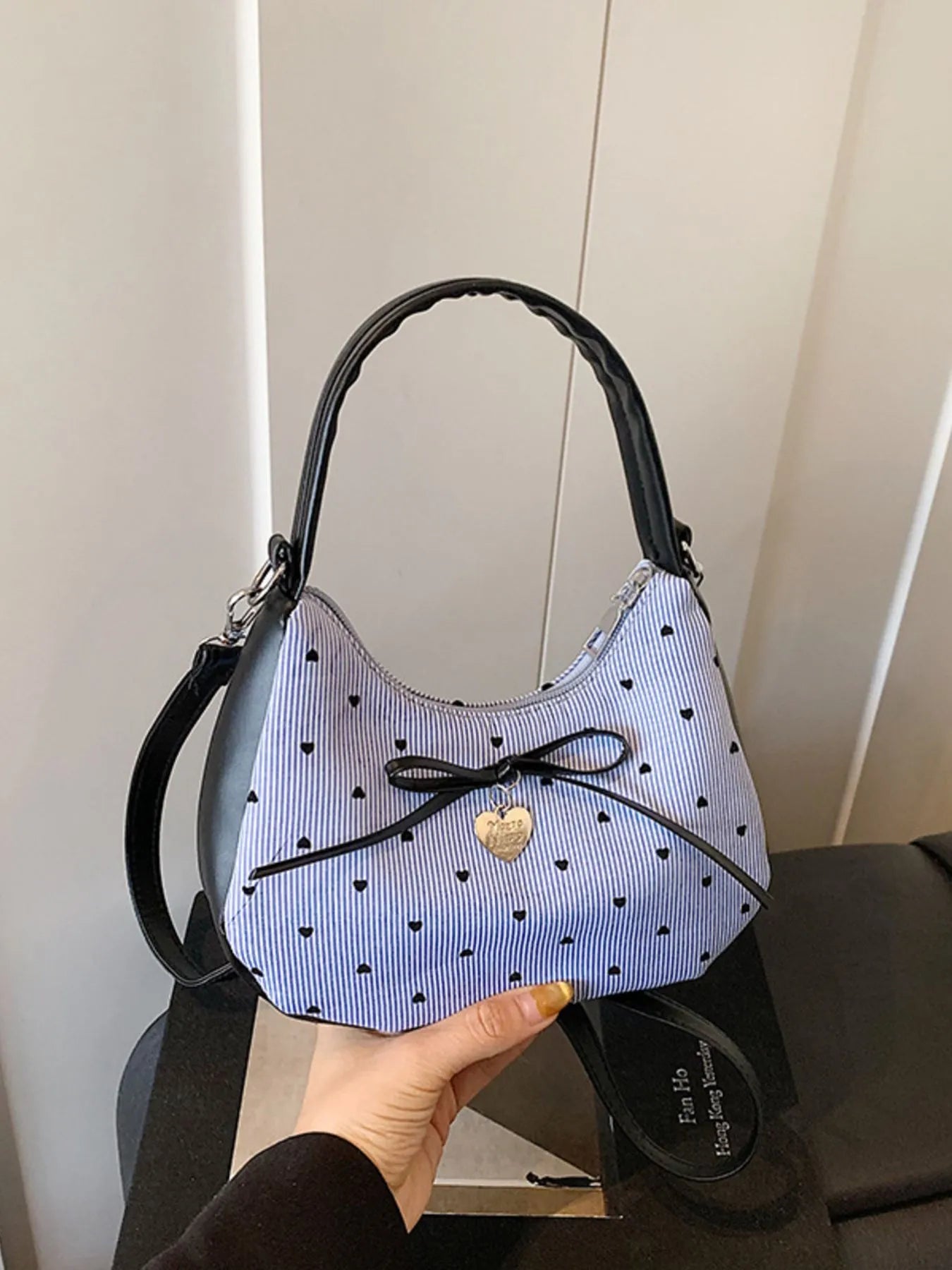 Printed Bow Shoulder Bag Trendsi