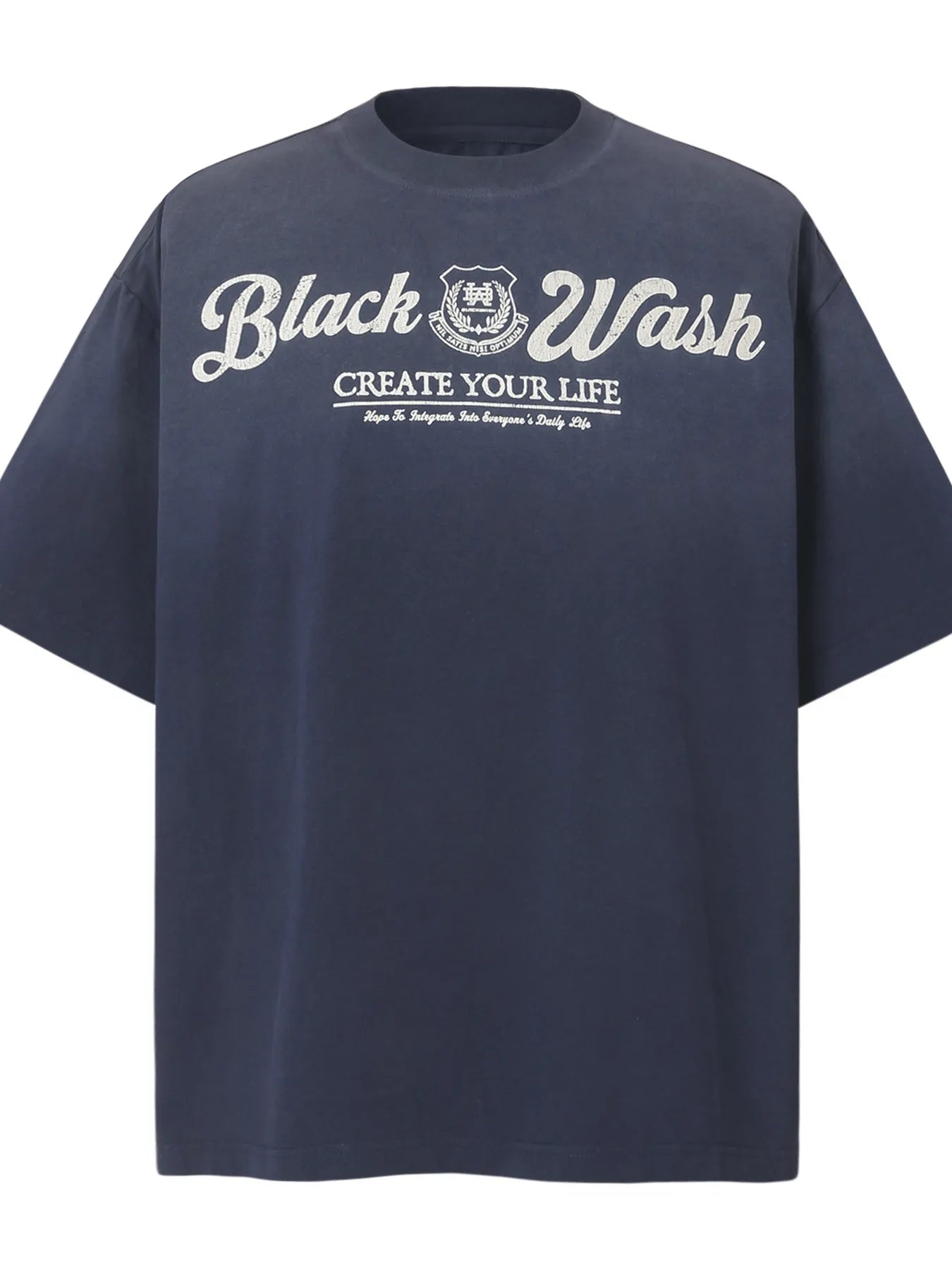 Men's Gradient Letter Round Neck T-Shirt Trendsi
