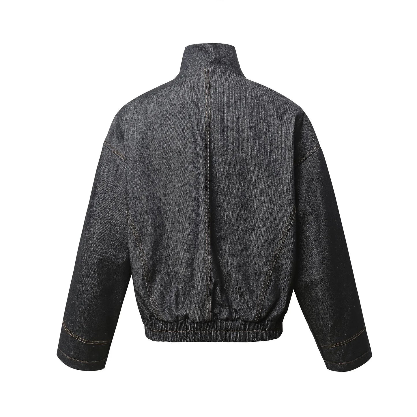 Men's Washed Zip Up Denim Jacket Trendsi