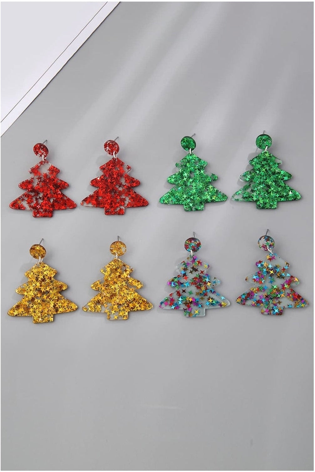Women Christmas Tree Acrylic Earrings NicholesGifts