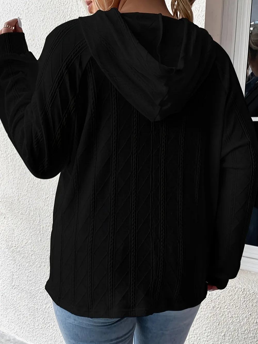 Full Size Drawstring Long Sleeve Hoodie Trendsi