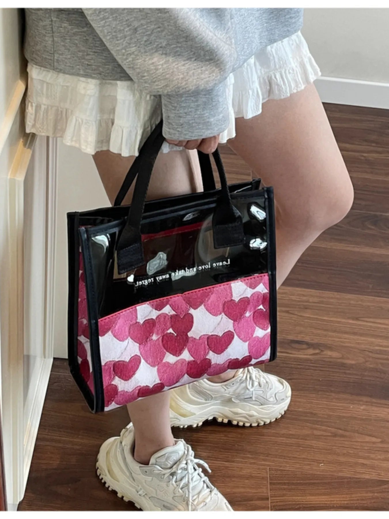 Heart Print Fashion Handbag Trendsi