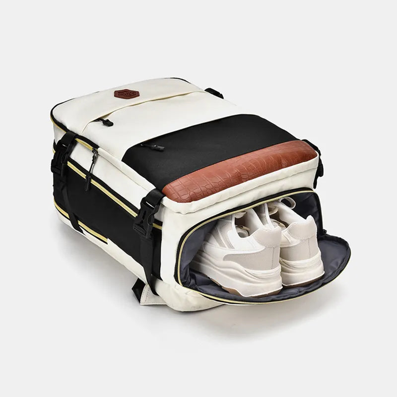 Color Block Multi-Pockets Backpack Bag Trendsi