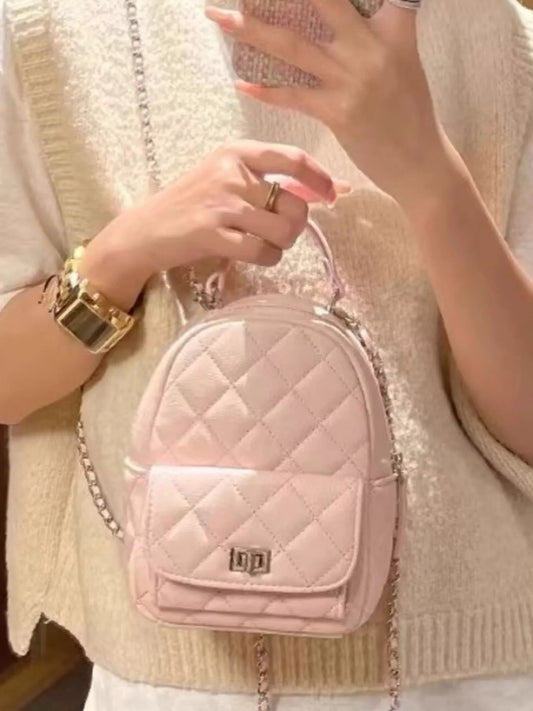 Quilted Mini Backpack Bag nicholesgifts
