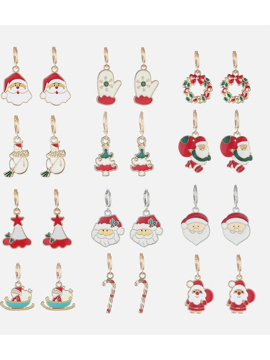 Women Christmas Theme Alloy Earrings