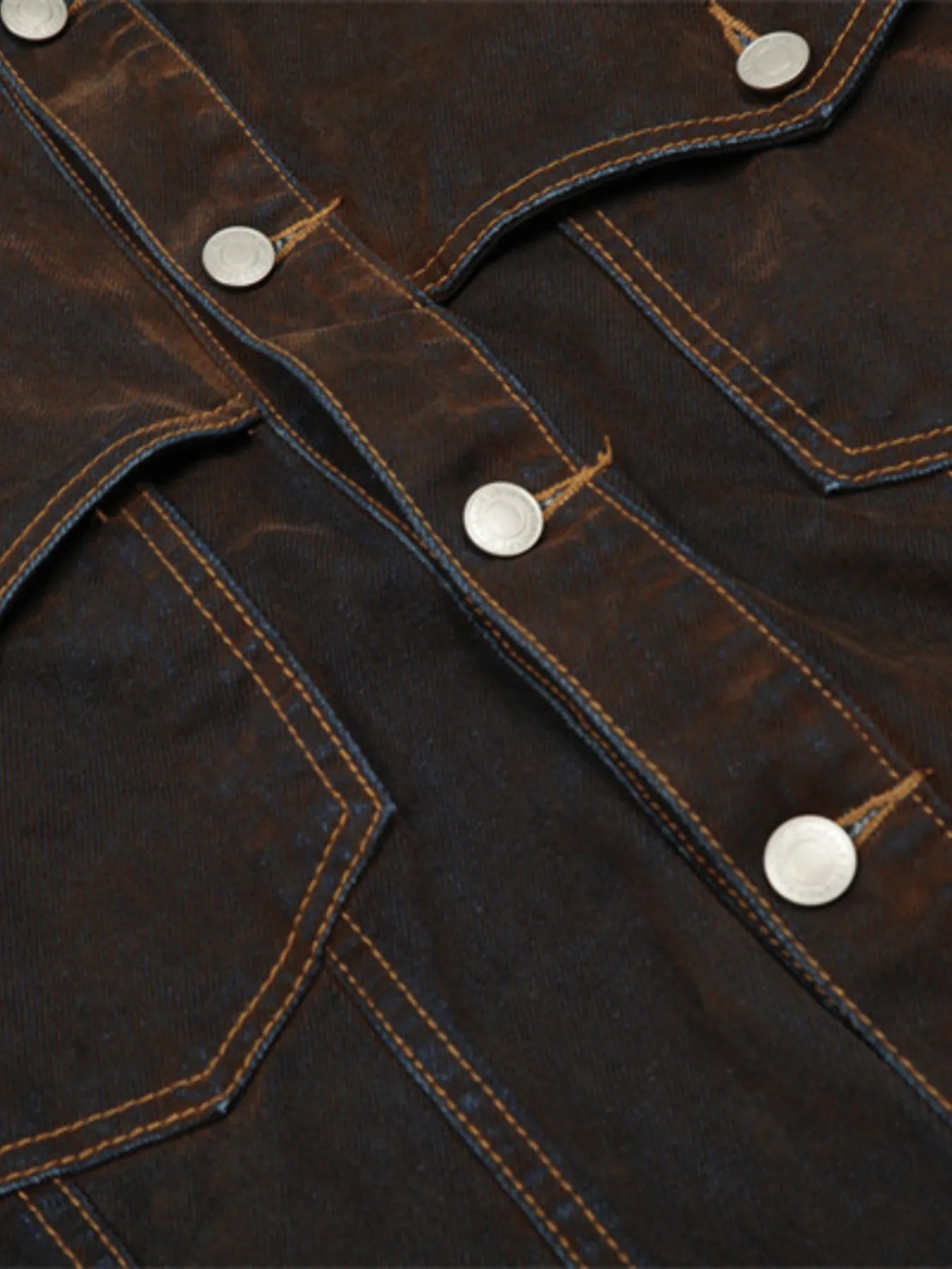 Men's Button Up Long Sleeve Denim Jacket Trendsi