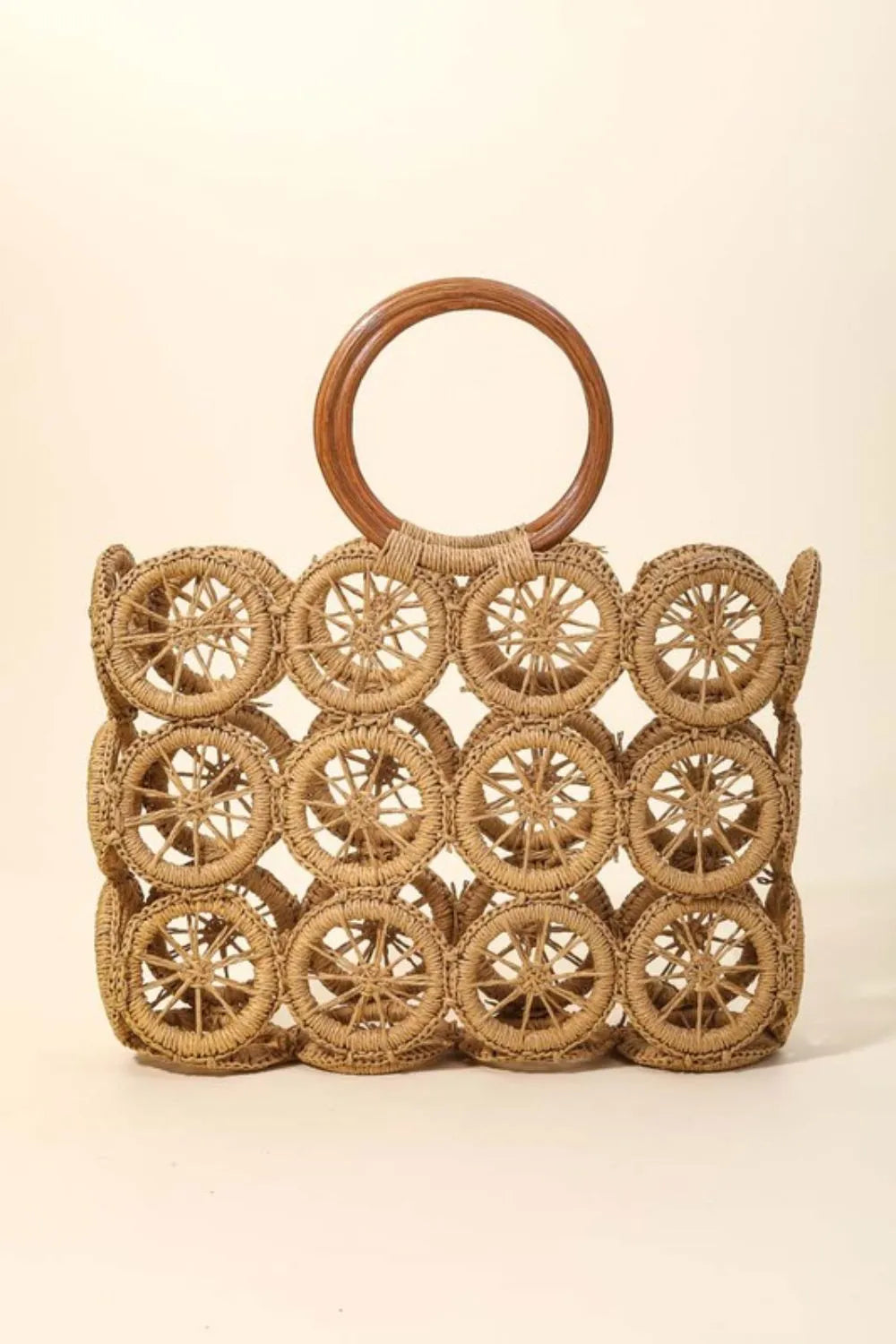 Fame Intricate Braided Wheels Handbag Trendsi