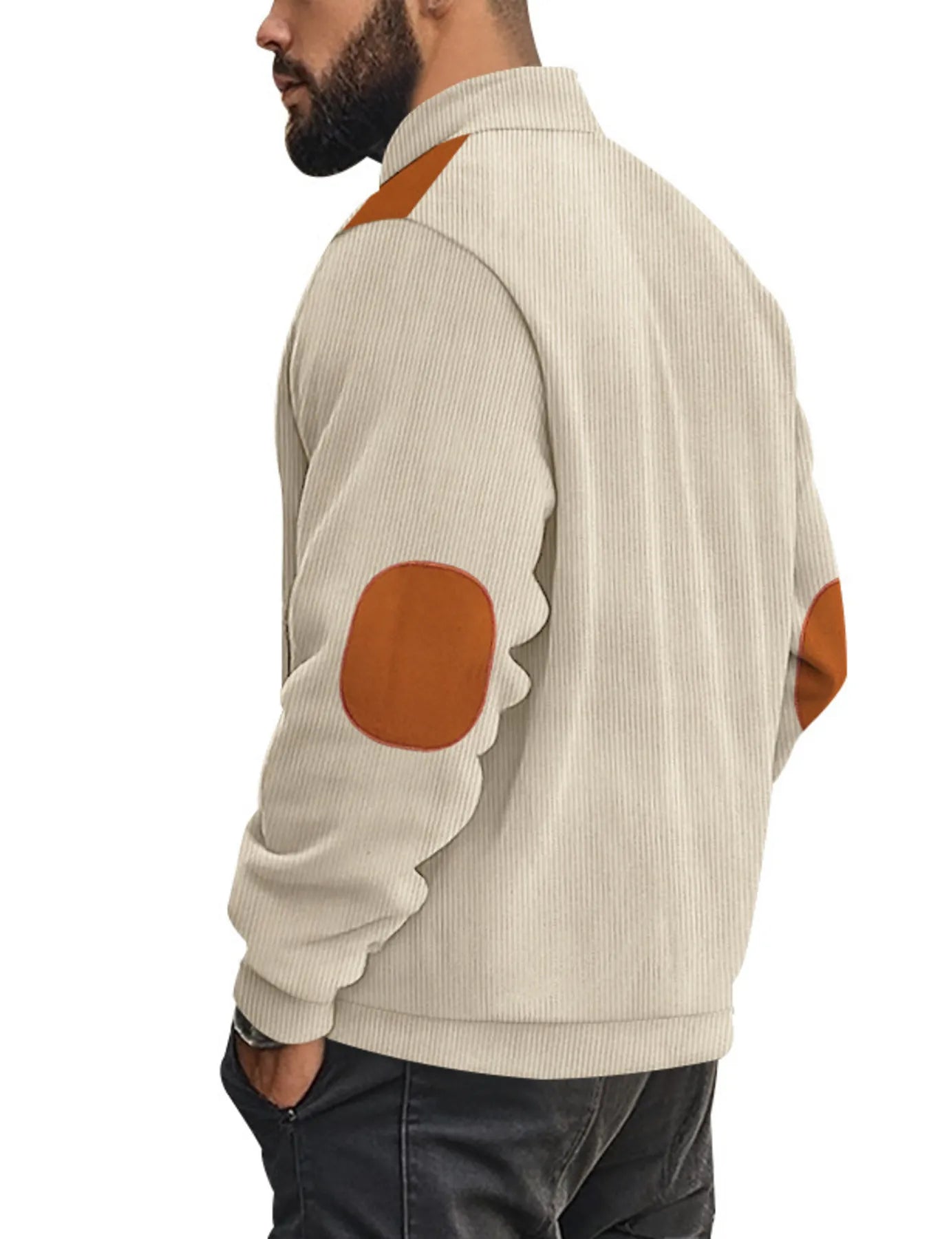 Men's Full Size Zip Up Long Sleeve Jacket Plus Size Trendsi