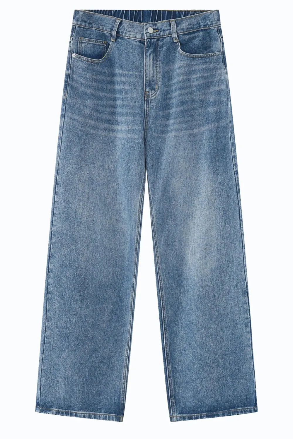 Wide Leg Jeans with Pockets Trendsi