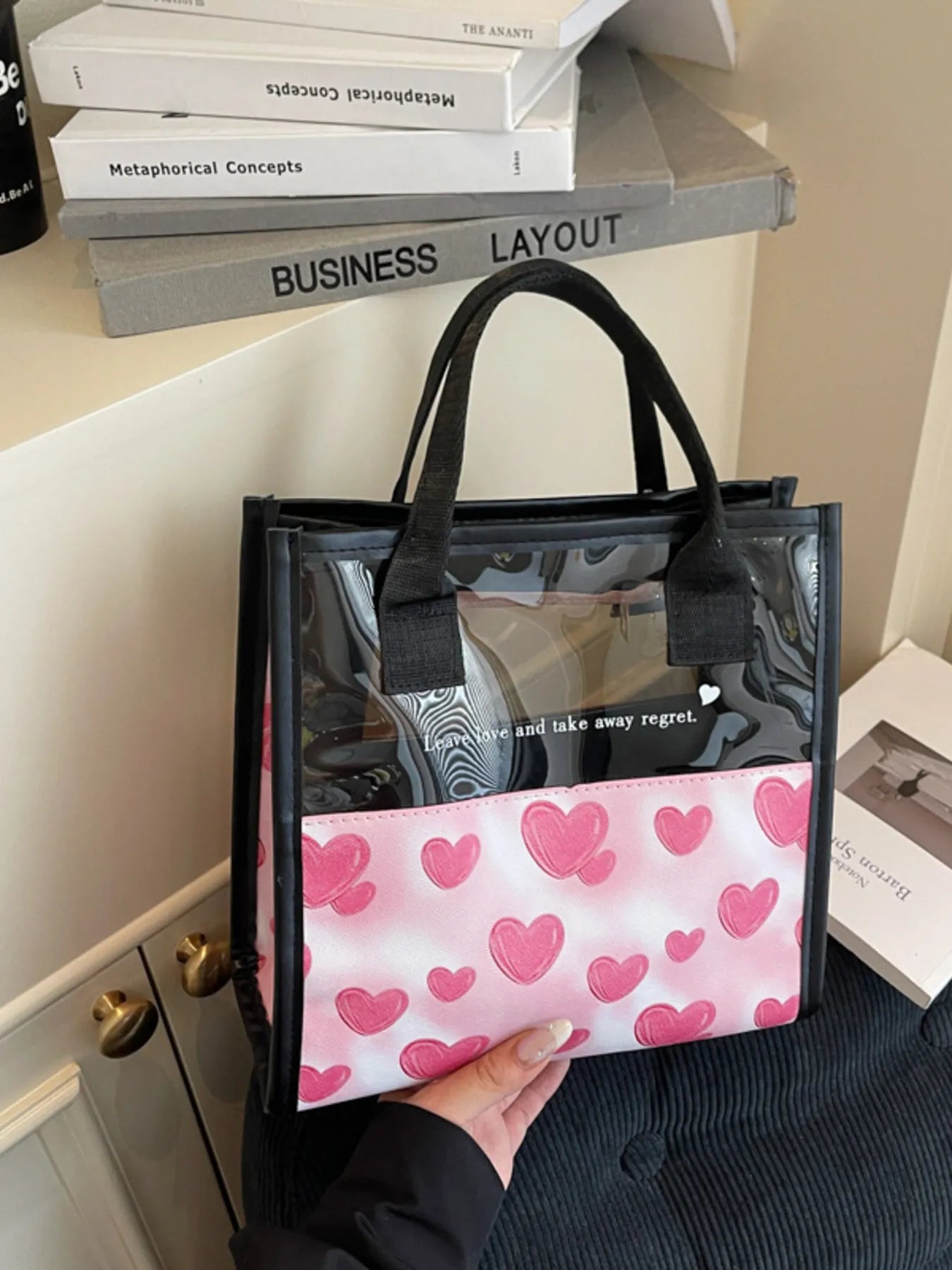 Heart Print Fashion Handbag Trendsi