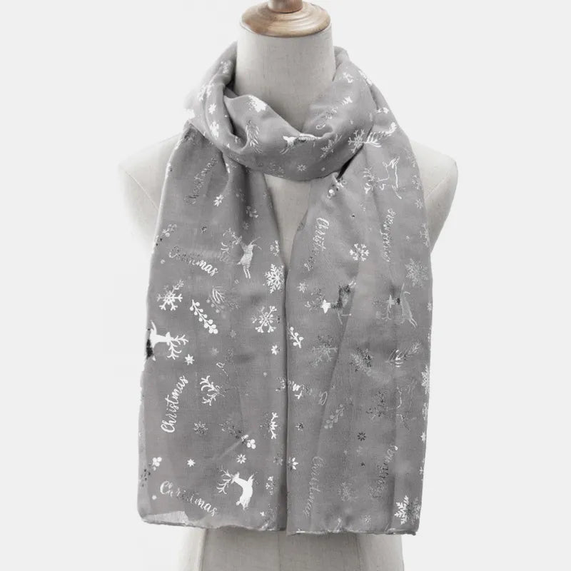 Christmas Element Polyester Scarf Trendsi