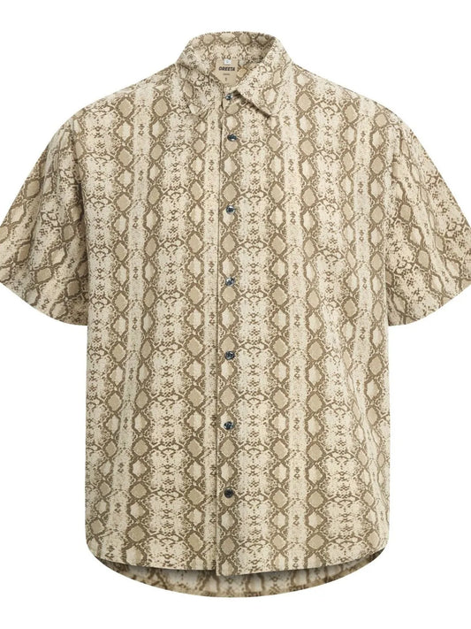 Men's Short Sleeve Button-Up Shirt Trendsi