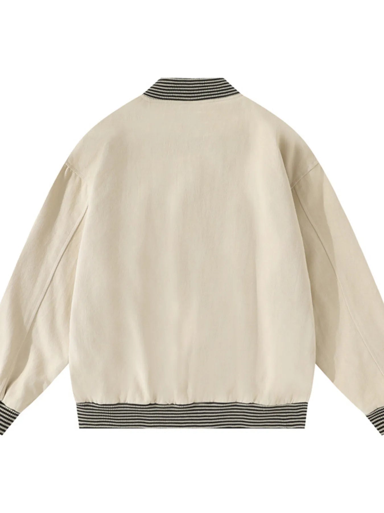 Men's Striped Hem Zip Up Jacket Trendsi