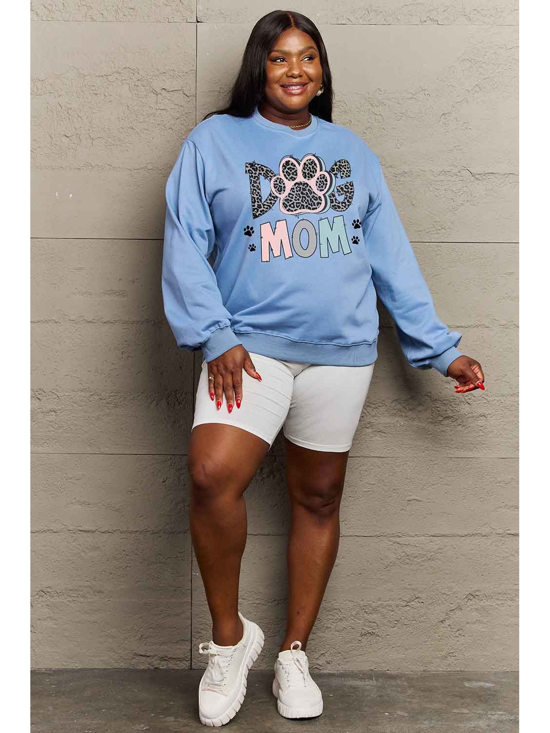 Simply Love Simply Love Full Size DOG MOM Graphic Sweatshirt NicholesGifts