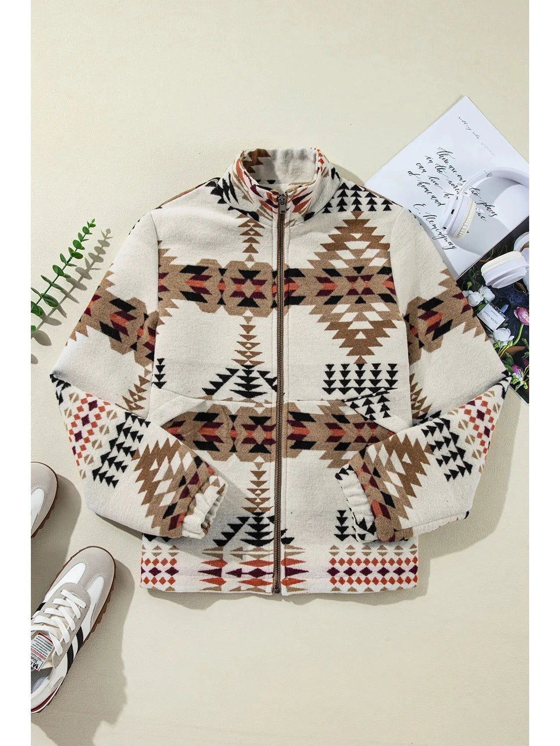 Zip Up Mock Neck Jacket NicholesGifts