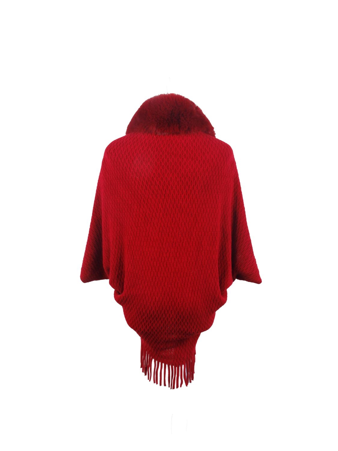 NicholesGifts Women Open Front Fringe Hem Poncho NicholesGifts