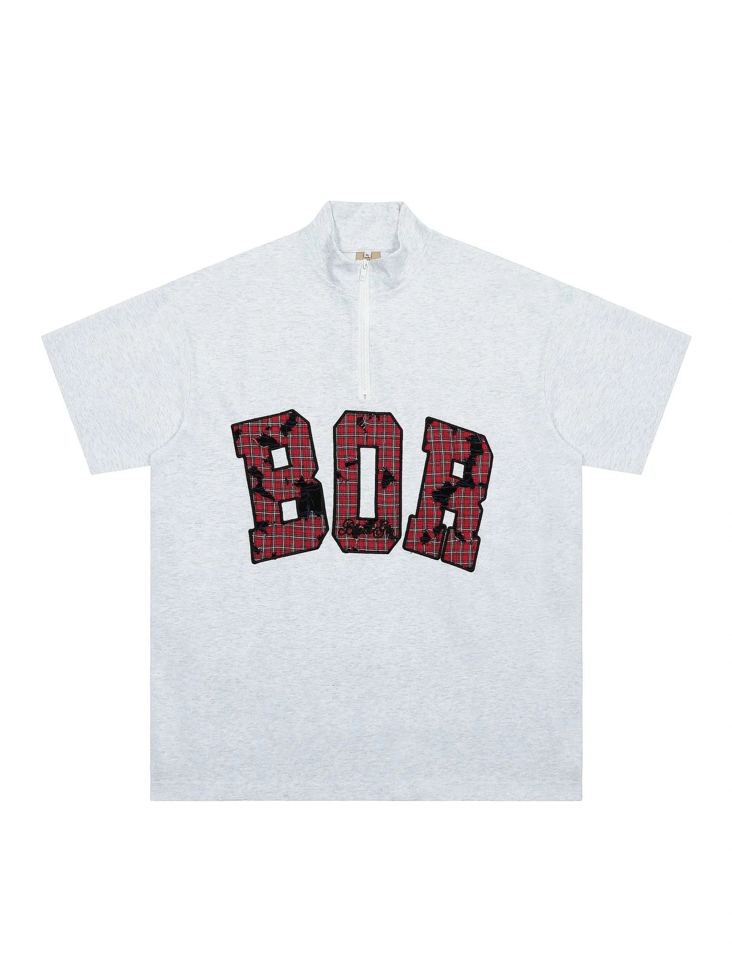 Men's Half-Zip Short Sleeve T-Shirt Trendsi