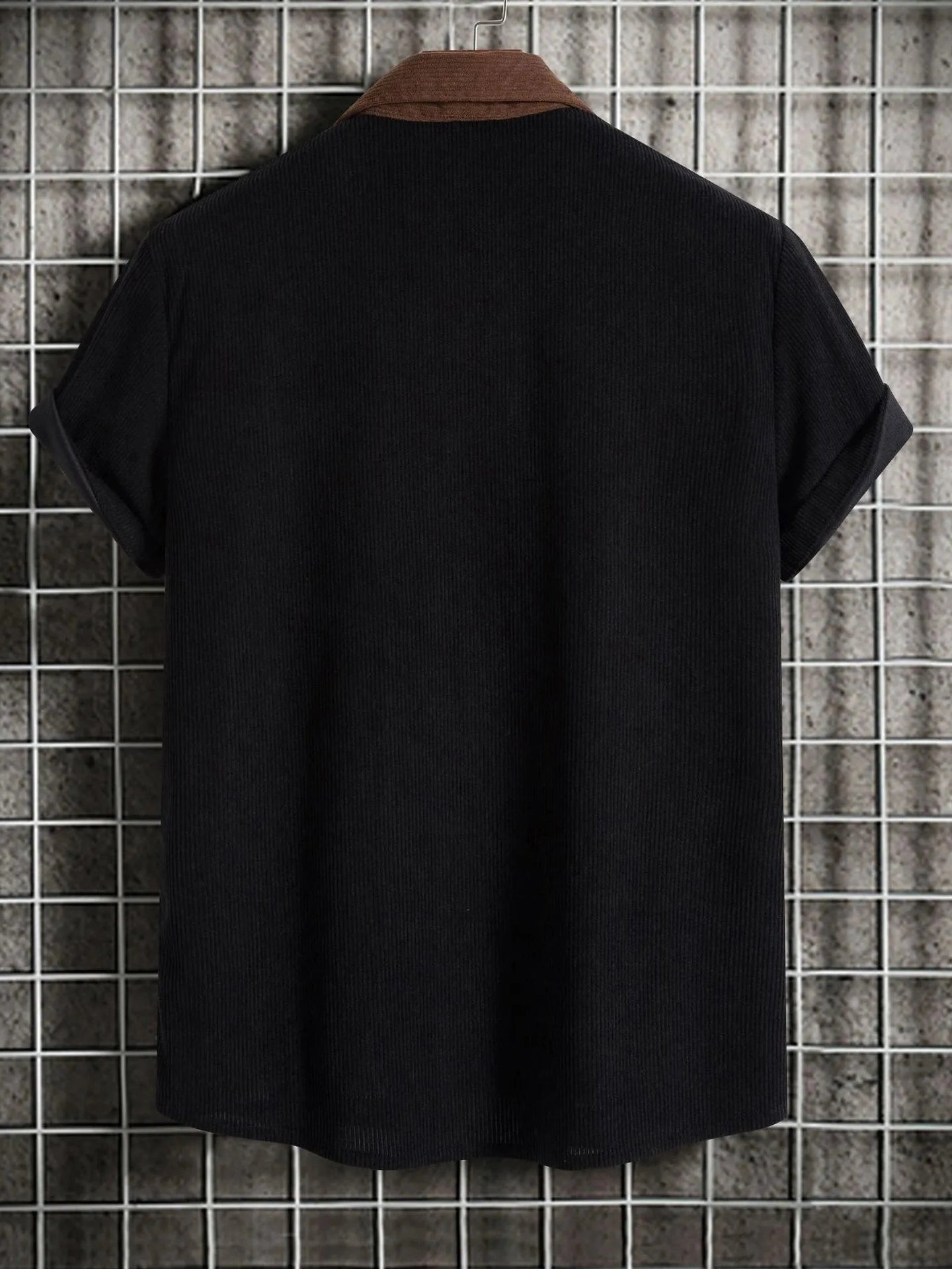 Men's Plus Size Classic Color Block Short Sleeve Shirt Trendsi