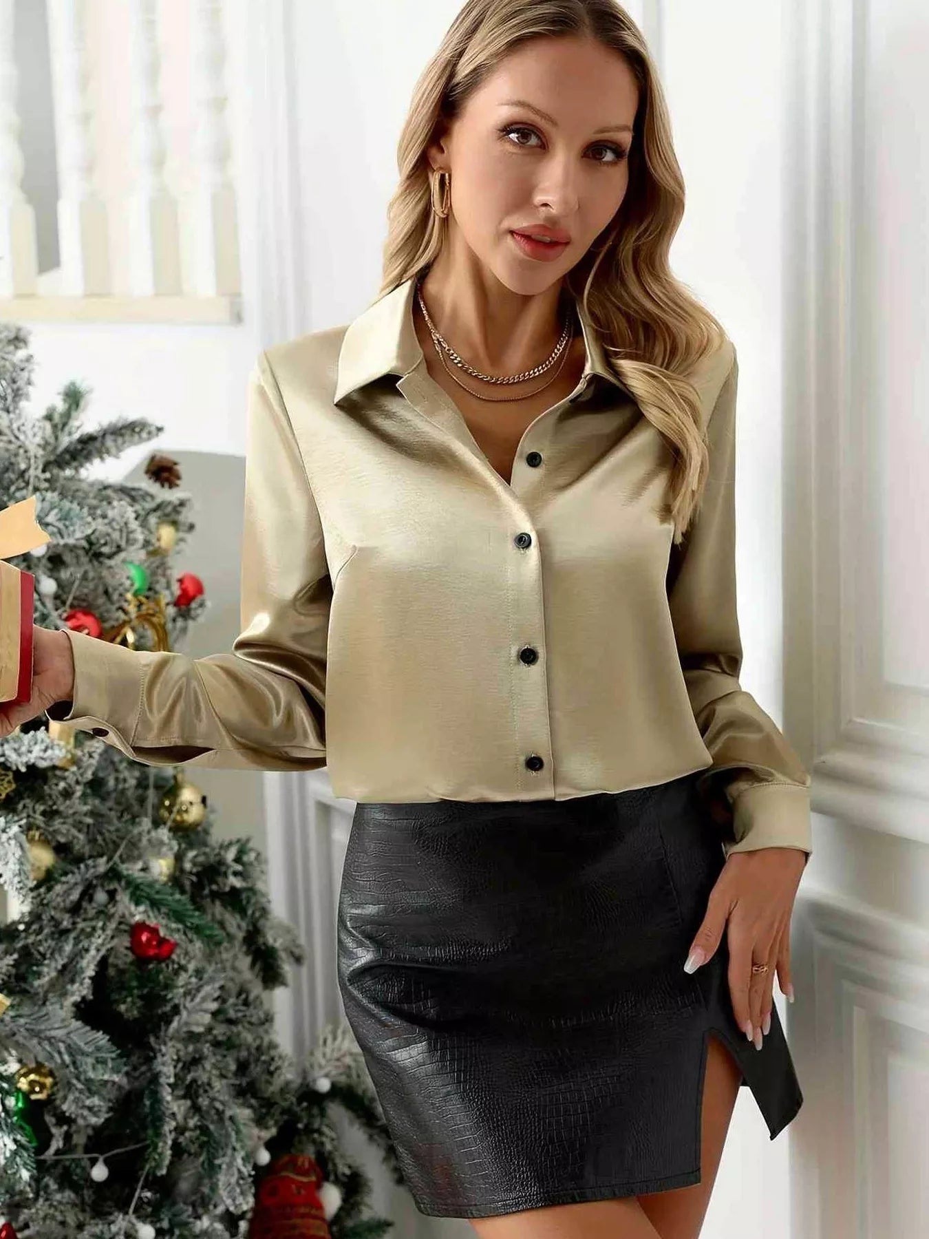 Button-Up Relaxed Fit Shirt Trendsi