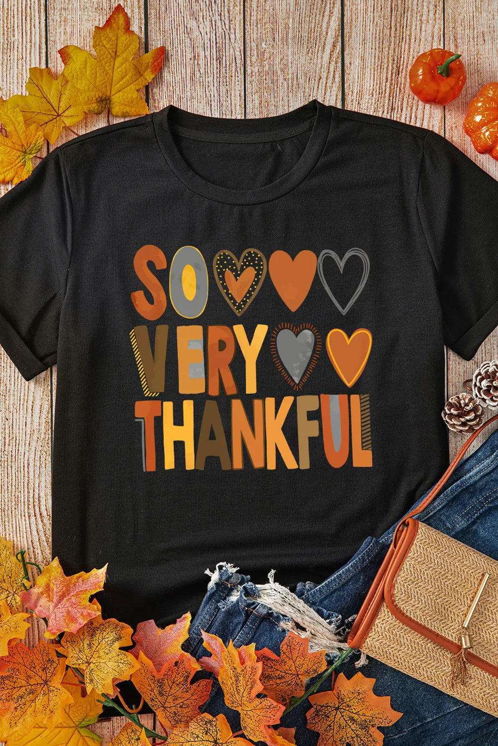 Letter Graphic Round Neck Short Sleeve T-Shirt NicholesGifts