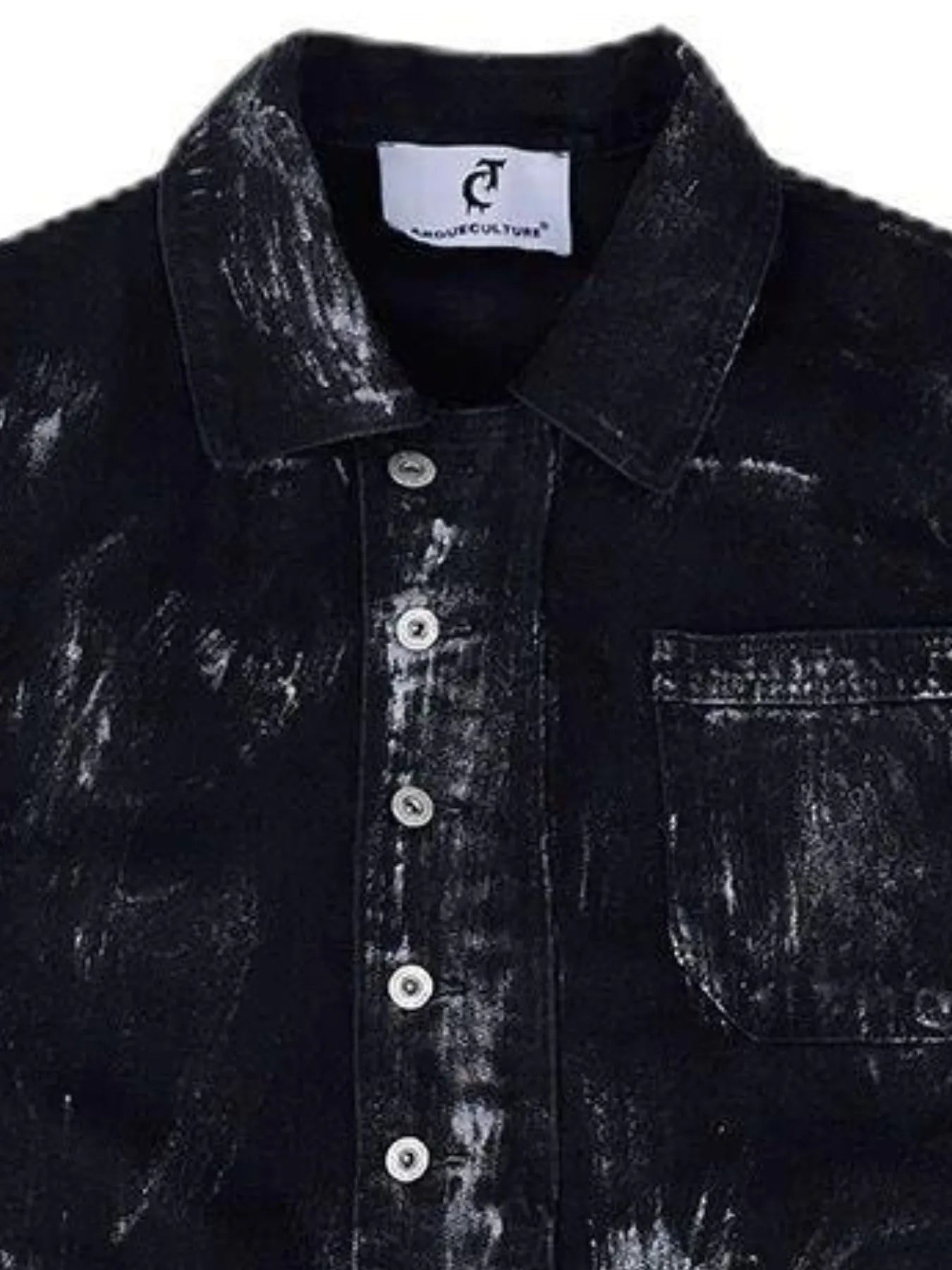 Men's Plus Size Button Up Long Sleeve Denim Jacket Trendsi