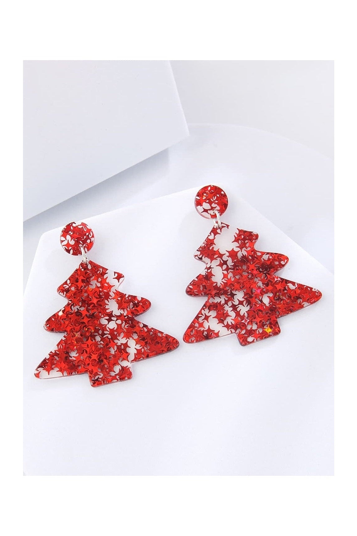 Women Christmas Tree Acrylic Earrings NicholesGifts