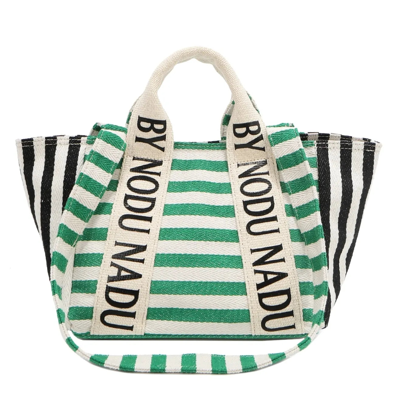 Nicole Lee USA Letter Striped Tote Bag Trendsi