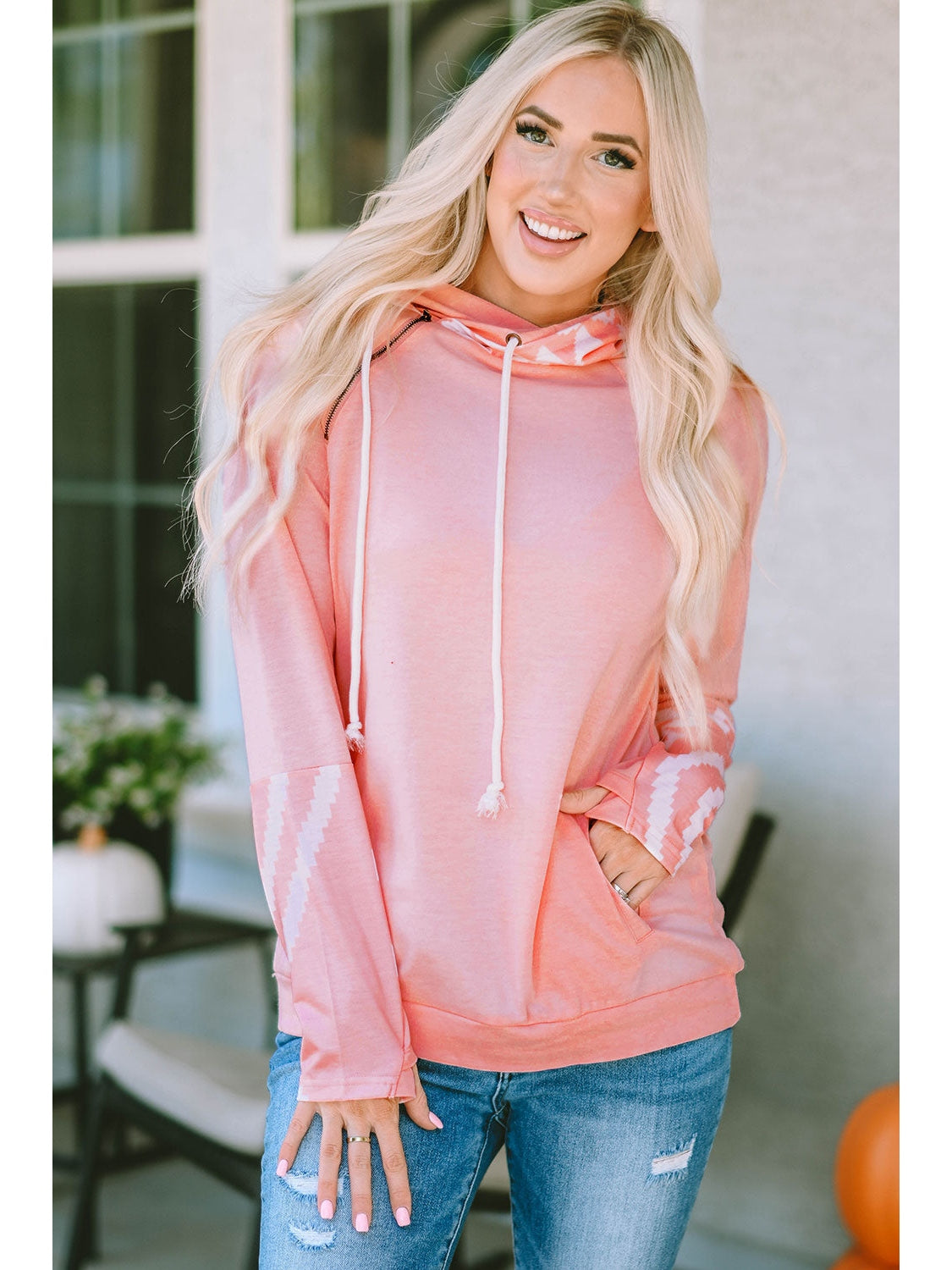 NicholesGifts Women Printed Long Sleeve Hoodie with Pocket NicholesGifts