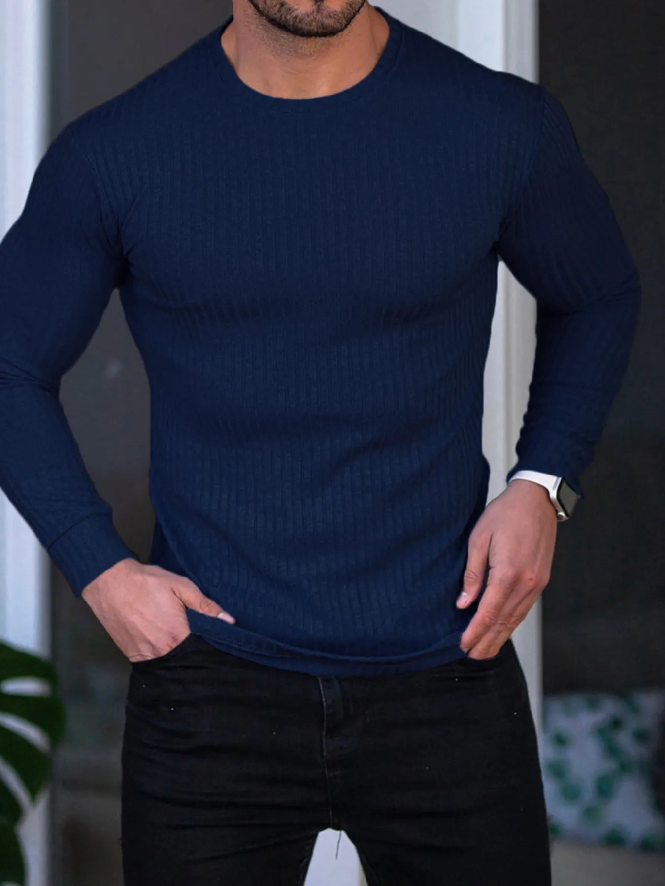 Men's Plus Size Long Sleeve Fitted T-Shirt NicholesGifts