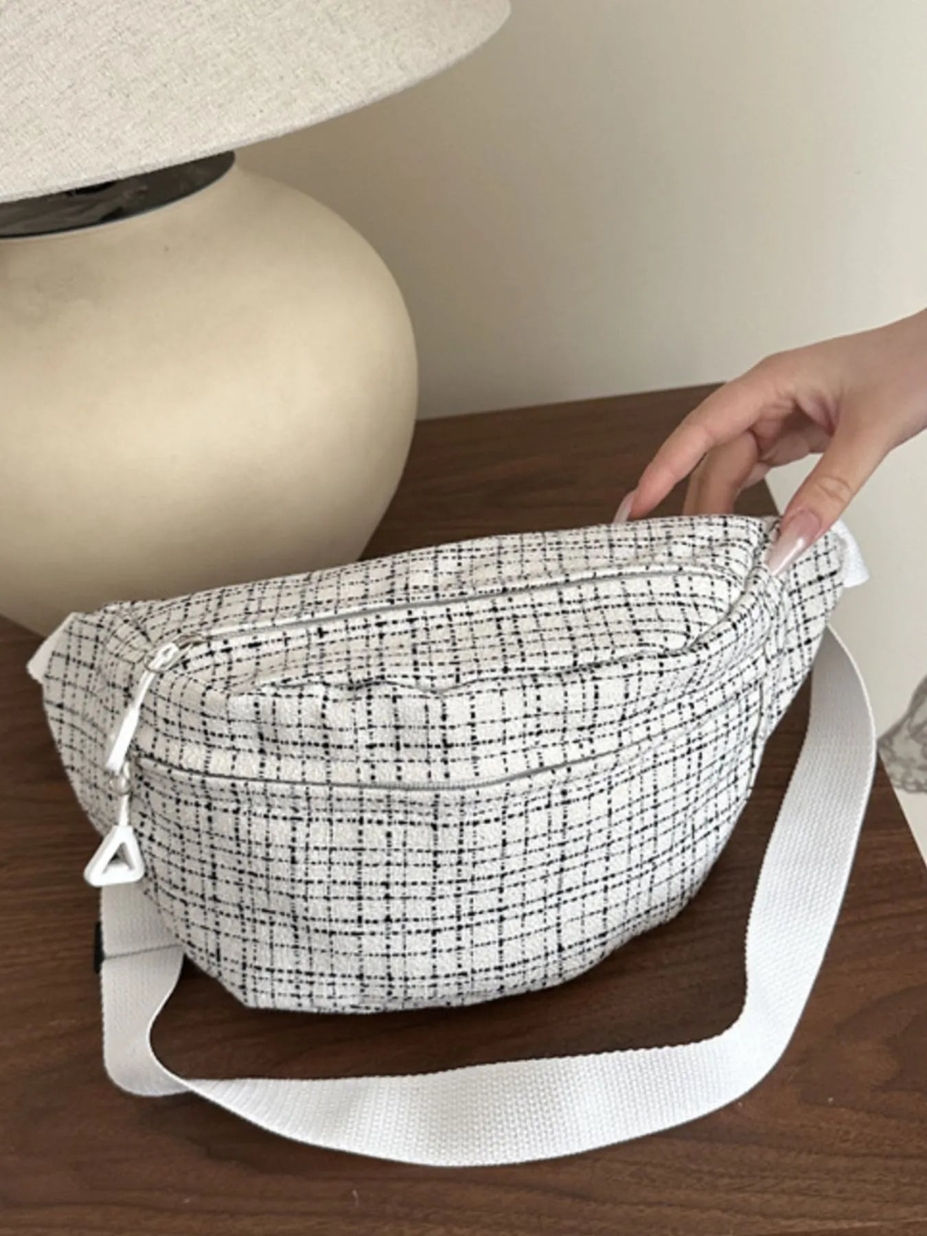 Plaid Pattern Crossbody Bag Trendsi
