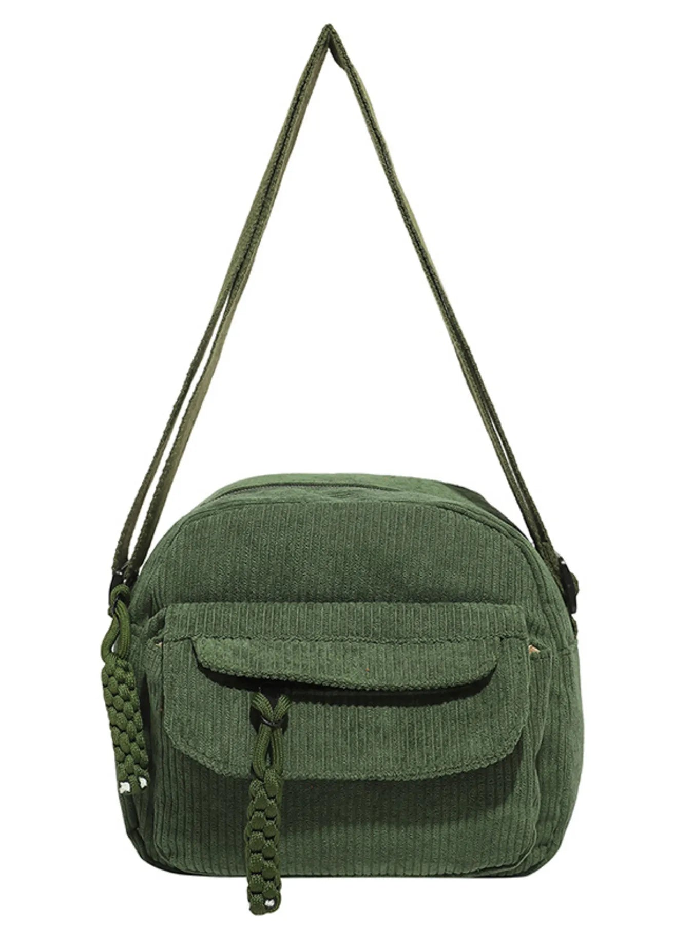 Corduroy Crossbody Bag with Adjustable Strap Trendsi