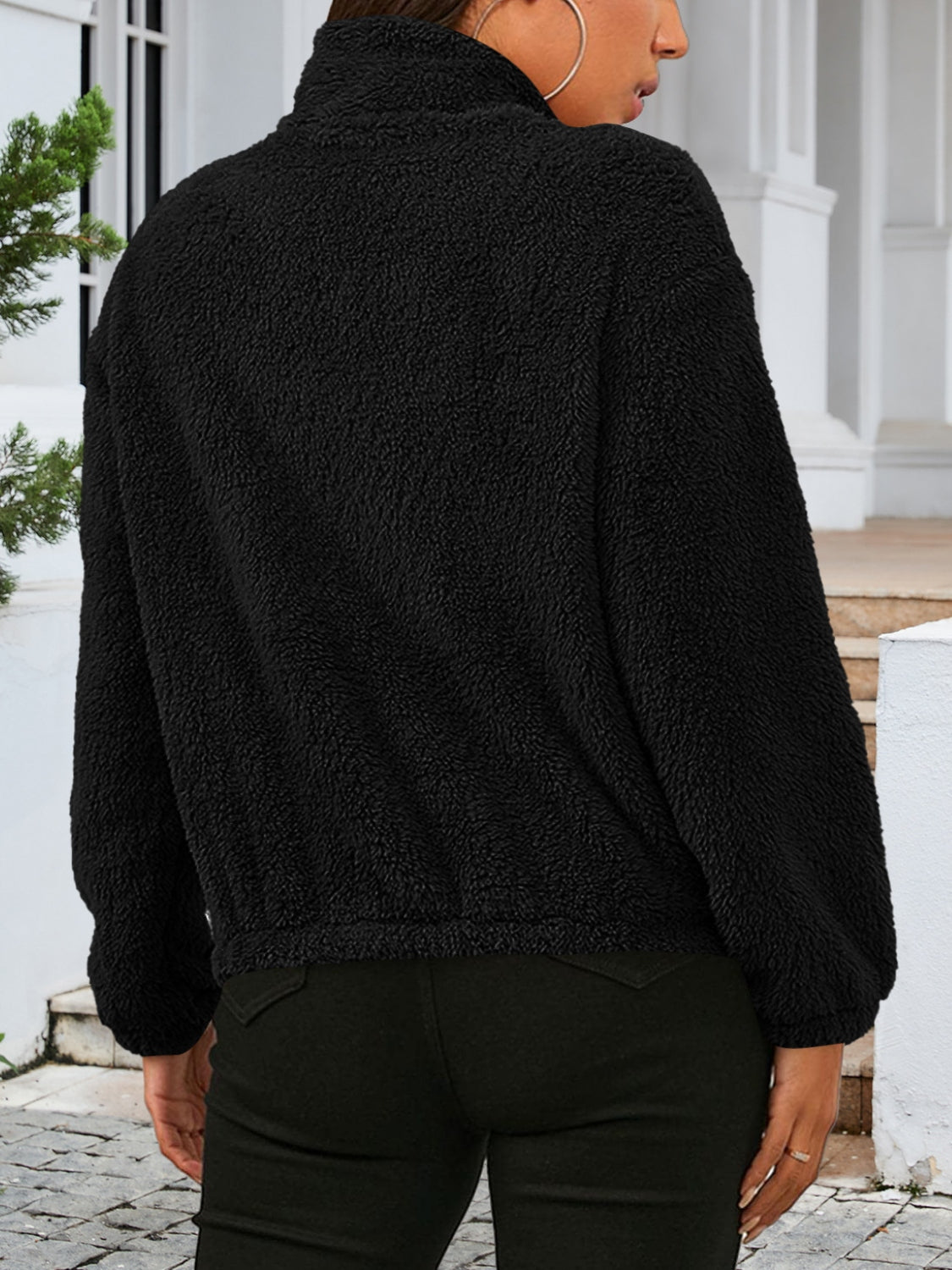 Zip Up Turtleneck Long Sleeve Jacket nicholesgifts